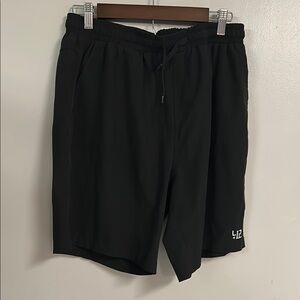 Black Athletic Shorts with Elastic Waistband
